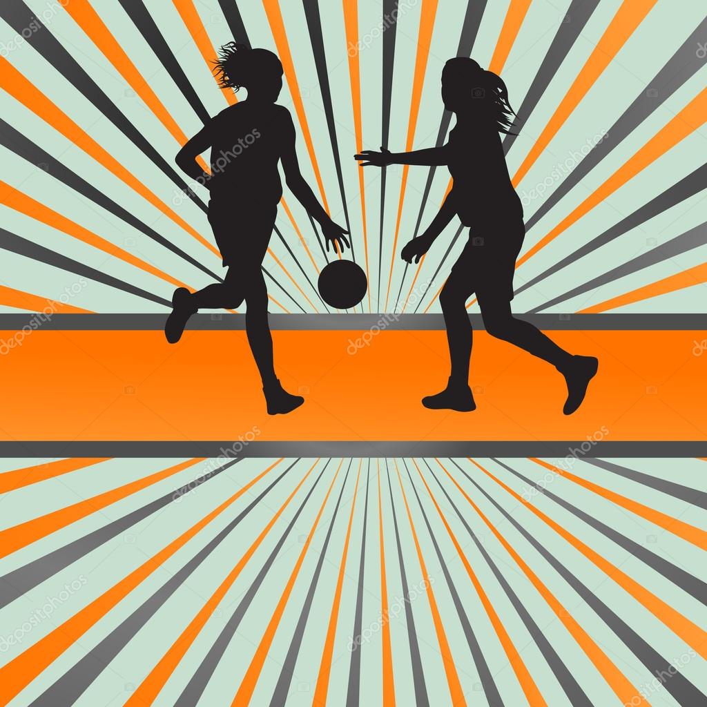 Girls basketball silhouette Vector Images | DepositPhotos, image size:1024x1024