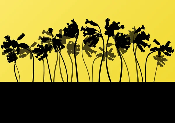 Alouette sauvage plantes silhouettes détaillées illustration collectio — Image vectorielle