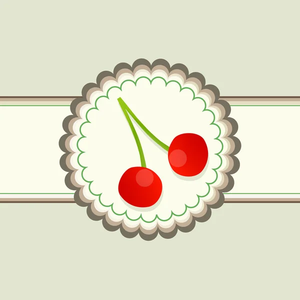 Cherry rode bessen vector achtergrond — Stockvector