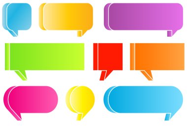 konuşma balonları renkli vektör soyut set