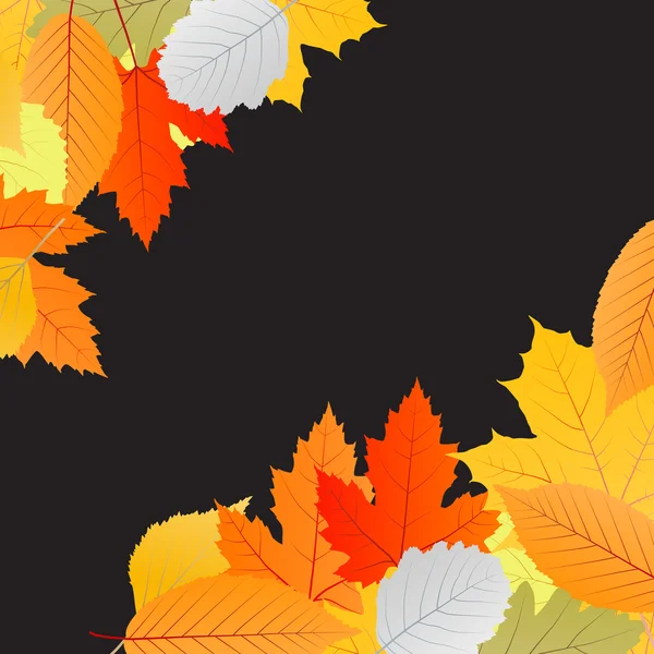 Autumn leaves background vector concept — Stock Vector