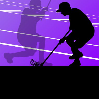 zemin Top oyuncular aktif spor siluetleri arka plan illustra