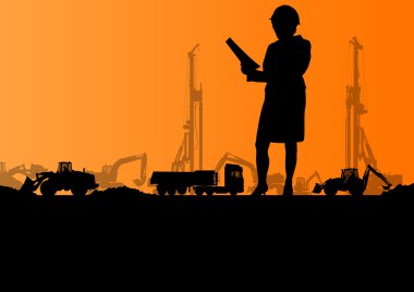 Mühendisler Ekskavatör yükleyiciler ve Endüstr kazma Traktörler