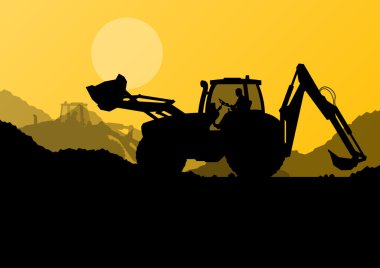 Ekskavatör yükleyiciler, Delme makineleri, traktör hidrolik kazık bir