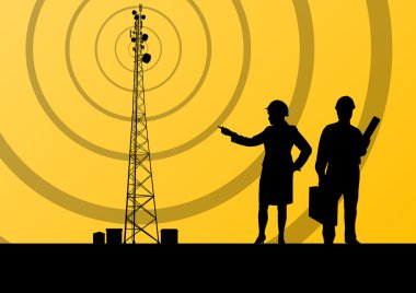 kule ya da cep telefonu baz istasyonu ile telekomünikasyon radyo