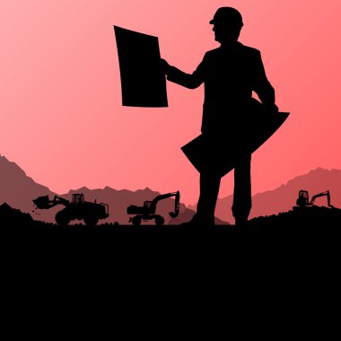 Mühendisler Ekskavatör yükleyiciler ve Endüstr kazma Traktörler