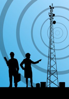 kule ya da cep telefonu baz istasyonu ile telekomünikasyon radyo