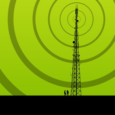 Telekomünikasyon kule ya da cep telefonu baz istasyonu konsantrasyon radyo