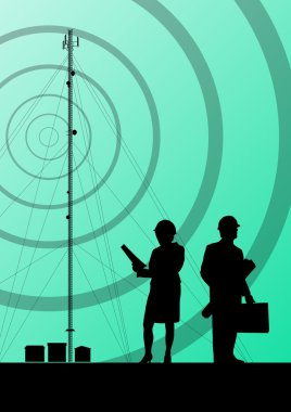 kule ya da cep telefonu baz istasyonu ile telekomünikasyon radyo