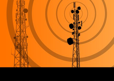 Telekomünikasyon kule ya da cep telefonu baz istasyonu konsantrasyon radyo