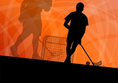 aktif spor siluetleri vektör zemin Top oyuncular geri soyut
