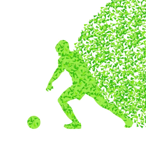 Soccer player ball kick vector background concept — Stock Vector