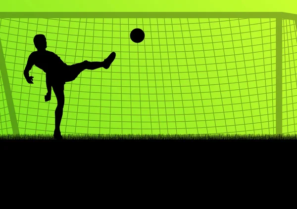 Fútbol jugadores de fútbol activo deporte siluetas vector abstracto — Archivo Imágenes Vectoriales