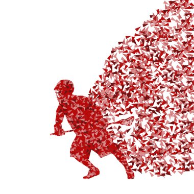 lacrosse oyuncusu vektör arka plan soyut kavram trian yapılan