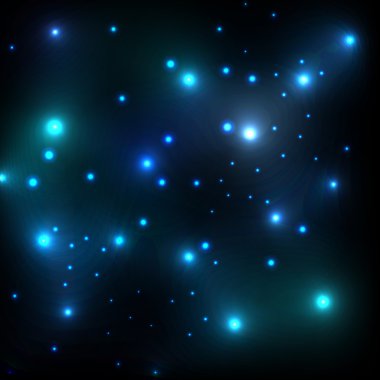 Glowing stars in space glitter vector background template concep clipart