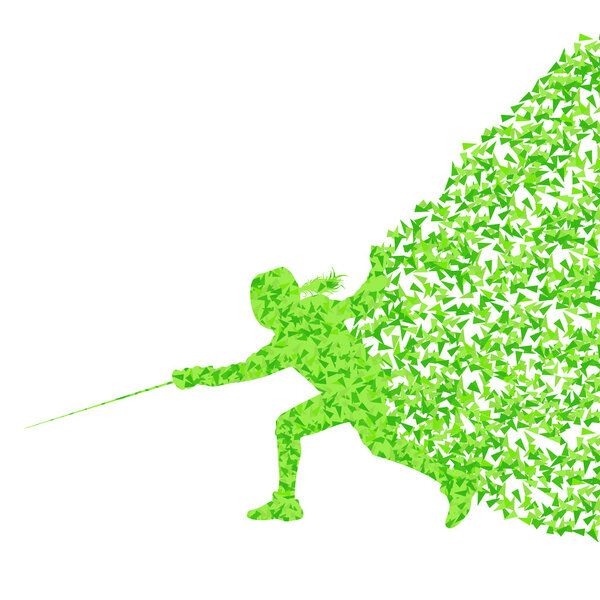 Концепция векторного фона для фехтования женщин
