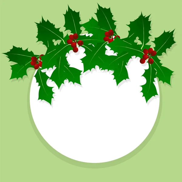Kerstmis holly berry vintage vakantie decoratie illustratie ba — Stockvector
