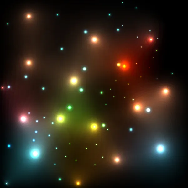 Zářící hvězdy ve vesmíru glitter vektorové pozadí šablony concep — Stockový vektor