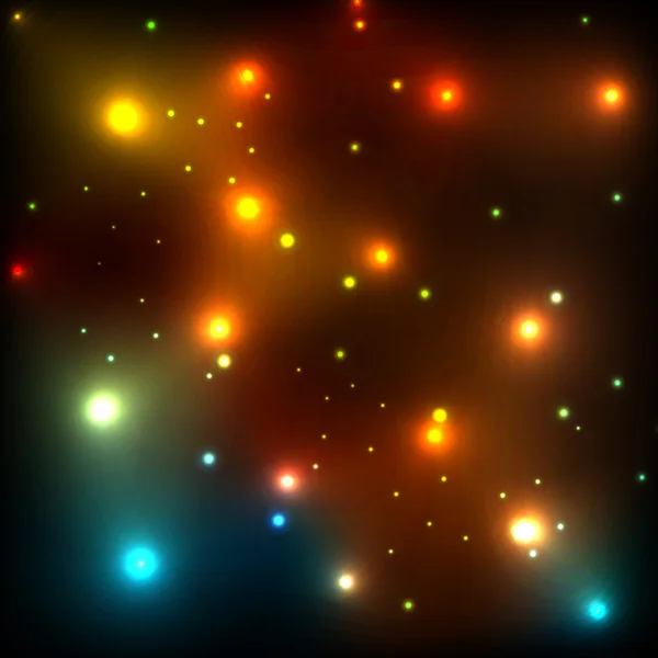 Концепция светящихся звезд в векторном фоне космического блеска — стоковый вектор