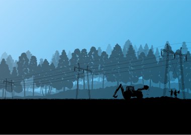 Elektrik yüksek gerilim hattı İnşaat Mühendisleri ile