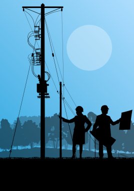 Elektrik yüksek gerilim hattı İnşaat Mühendisleri ile