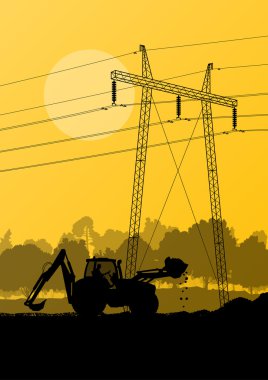 Elektrik yüksek gerilim hattı İnşaat Mühendisleri ile
