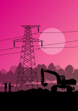 Elektrik yüksek gerilim hattı İnşaat Mühendisleri ile