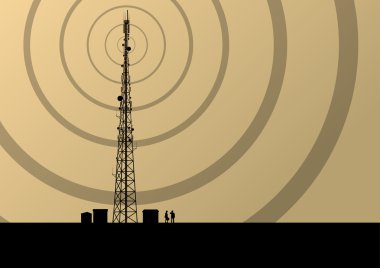 Telekomünikasyon cep telefonu baz istasyonu radyo kulesinin en