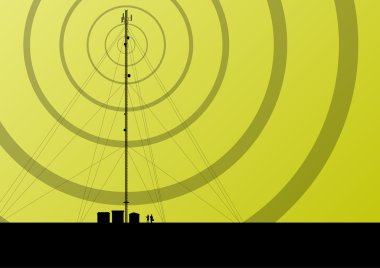 Telekomünikasyon cep telefonu baz istasyonu radyo kulesinin en