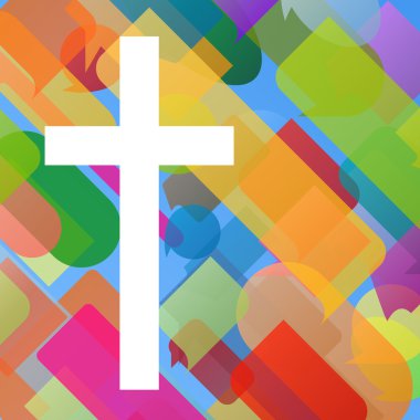 Hıristiyanlık din çapraz mozaik kavramı arka plan v