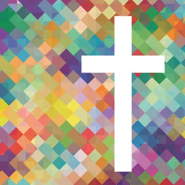 Hıristiyanlık din çapraz mozaik kavramı arka plan v