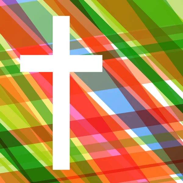 Cristianismo religión cruz mosaico concepto abstracto fondo v — Vector de stock