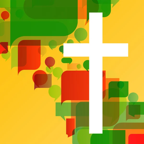 Христианство религия крест мозаика понятие абстрактный фон v — стоковый вектор