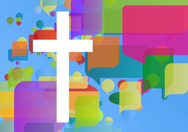 Christianisme religion croix mosaïque concept abstrait arrière-plan v — Image vectorielle