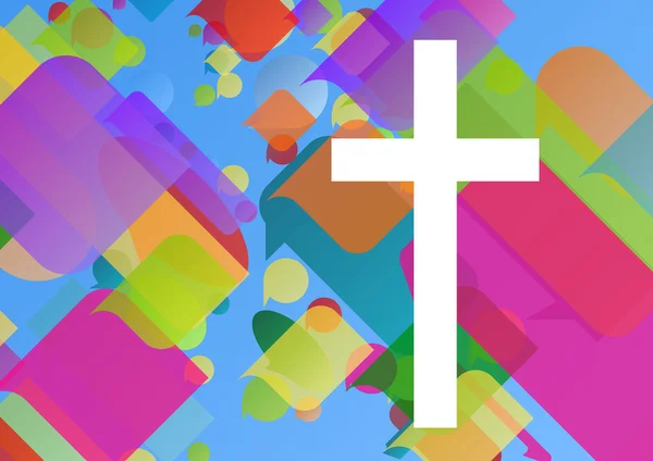 Christianisme religion croix mosaïque concept abstrait arrière-plan v — Image vectorielle