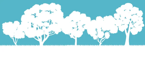 Ecologie concept gedetailleerde bos boom illustratie vector backgro — Stockvector