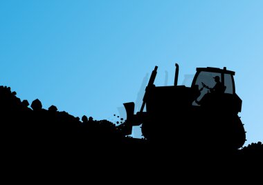 Ekskavatör yükleyici hidrolik Makina traktör ve kazma işçiler bir