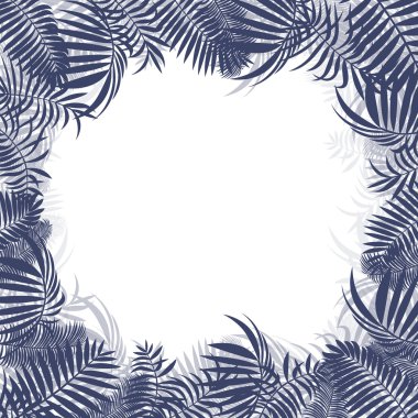 tropische jungle regenwoud vector achtergrond leeg frame d