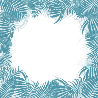 tropische jungle regenwoud vector achtergrond leeg frame d