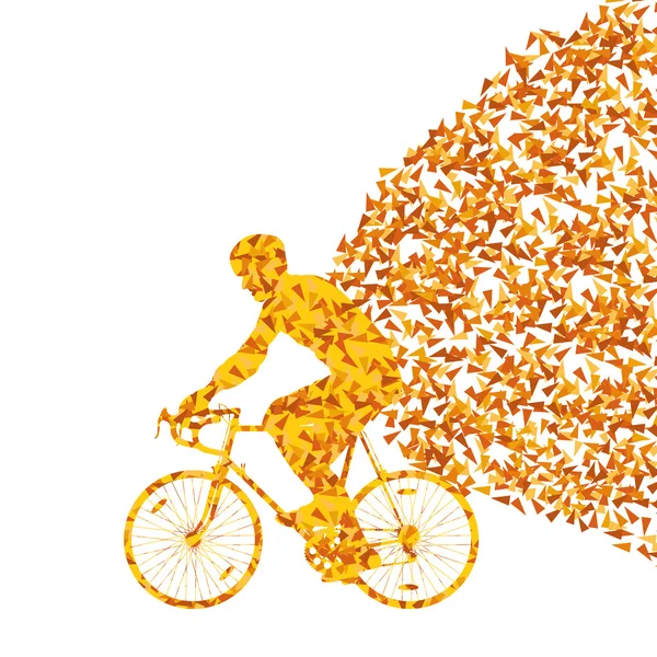 Colorido deporte ciclista de carretera bicicleta silueta fondo enfermo — Vector de stock