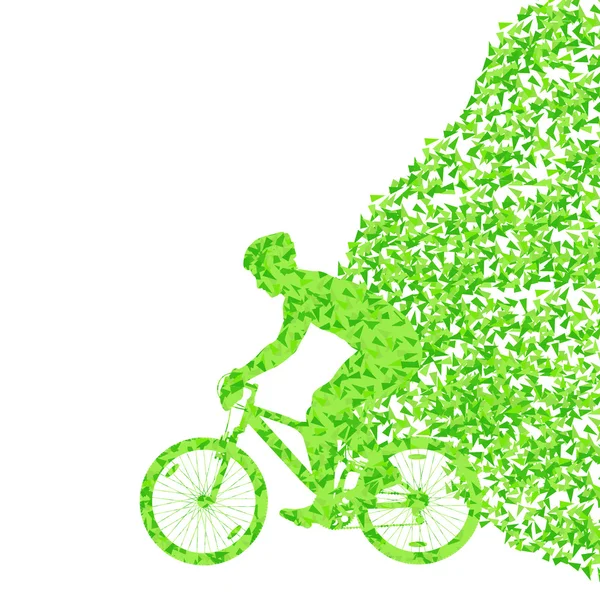 Renkli spor yol bisikleti rider Bisiklet siluet arka hasta — Stok Vektör