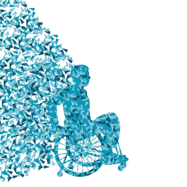 adam tekerlekli sandalyeye mahkum, özürlü vektör arka plan co