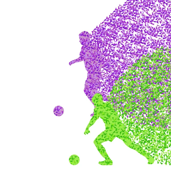 フラグメントの作ったサッカー プレーヤー ベクトル背景の概念 — ストックベクタ