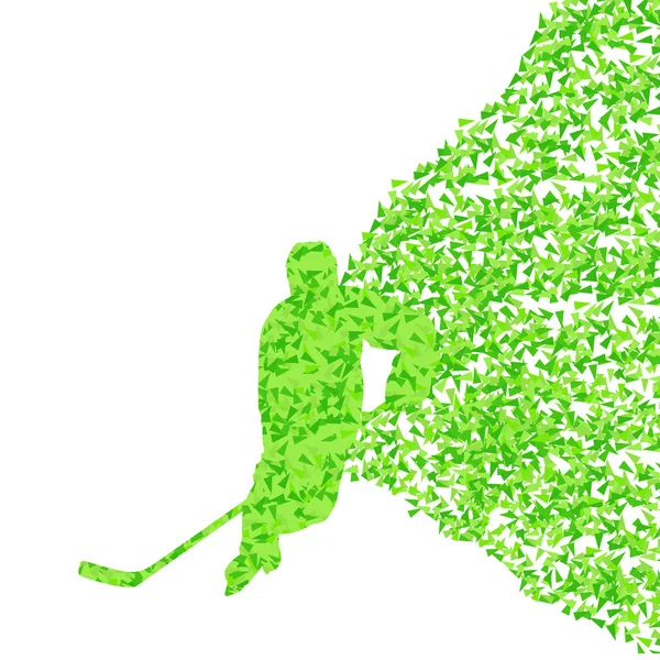 Hielo jugador de hockey silueta deporte abstracto vector fondo co — Vector de stock