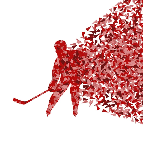 Hockey su ghiaccio giocatore silhouette sport astratto vettore sfondo co — Vettoriale Stock