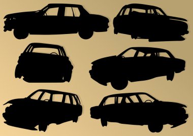 eski el Otomobil araba scrapyard mezarlık manzarada metal 