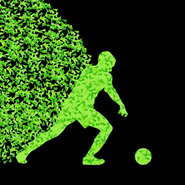 Futbol oyuncu kazanan vektör arka plan kavramı üzerine siyah izole