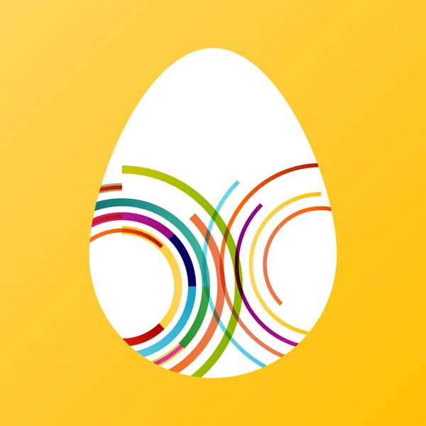 Huevo de Pascua fresco primavera color línea abstracto fondo vector — Archivo Imágenes Vectoriales