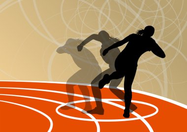 etkin atış atıcı kadın spor Atletizm topu atma silhouett