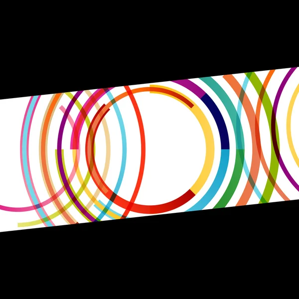 Color círculo redondo elipse líneas ondas colorido mosaico abstracto — Archivo Imágenes Vectoriales